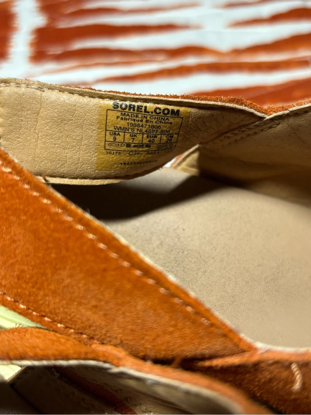 Sorel Women's Rust Orange Suede Slingback Sandals